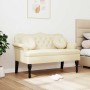 Banco Chesterfield Crema 120.5 x 65 x 75 cm Cuero sintético en Bancos | Comprar online en Foru.es