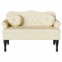 Banco Chesterfield Crema 120.5 x 65 x 75 cm Cuero sintético en Bancos | Comprar online en Foru.es