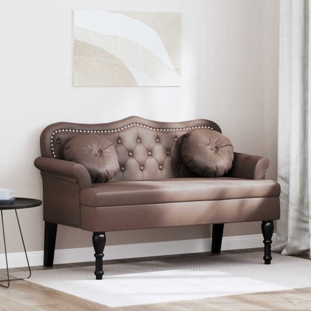 Banco Chesterfield Marrón 120.5 x 65 x 75 cm Cuero sintético en Bancos | Comprar online en Foru.es