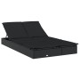 Tumbona 2 personas ratán sintético con cojines negro de vidaXL, Tumbonas - Ref: Foro24-319647, Precio: 272,63 €, Descuento: %