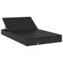 Tumbona 2 personas ratán sintético con cojines negro de vidaXL, Tumbonas - Ref: Foro24-319647, Precio: 272,63 €, Descuento: %