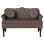 Banco Chesterfield Marrón 120.5 x 65 x 75 cm Cuero sintético en Bancos | Comprar online en Foru.es