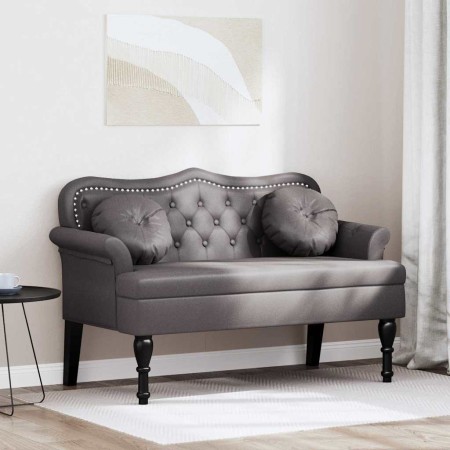 Banco Chesterfield Gris 120.5 x 65 x 75 cm Cuero sintético en Bancos | Comprar online en Foru.es