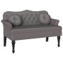 Banco Chesterfield Gris 120.5 x 65 x 75 cm Cuero sintético en Bancos | Comprar online en Foru.es