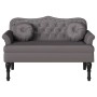 Banco Chesterfield Gris 120.5 x 65 x 75 cm Cuero sintético en Bancos | Comprar online en Foru.es