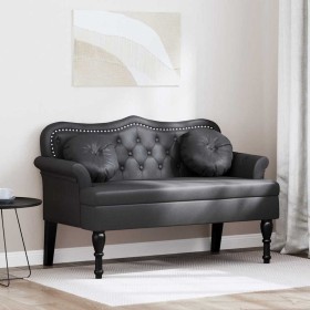 Banco Chesterfield Negro 120.5 x 65 x 75 cm Cuero sintético en Bancos | Comprar online en Foru.es