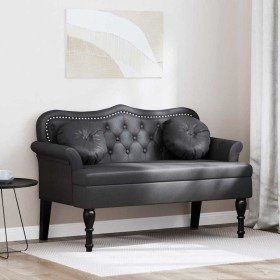 Banco Chesterfield Negro 120.5 x 65 x 75 cm Cuero sintético en Bancos | Comprar online en Foru.es