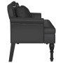 Banco Chesterfield Negro 120.5 x 65 x 75 cm Cuero sintético en Bancos | Comprar online en Foru.es