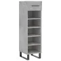Zapatero madera de ingeniería gris hormigón 30x35x105 cm de vidaXL, Armarios y almacenamiento - Ref: Foro24-829704, Precio: 6...