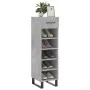 Zapatero madera de ingeniería gris hormigón 30x35x105 cm de vidaXL, Armarios y almacenamiento - Ref: Foro24-829704, Precio: 6...