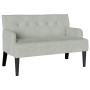 Banco Chesterfield Gris Claro 112 x 65,5 x 75 cm Terciopelo en Bancos | Comprar online en Foru.es