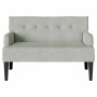 Banco Chesterfield Gris Claro 112 x 65,5 x 75 cm Terciopelo en Bancos | Comprar online en Foru.es