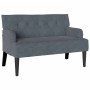 Banco Chesterfield Gris oscuro 112 x 65,5 x 75 cm Terciopelo en Bancos | Comprar online en Foru.es