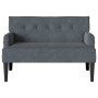 Banco Chesterfield Gris oscuro 112 x 65,5 x 75 cm Terciopelo en Bancos | Comprar online en Foru.es