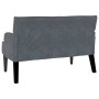 Banco Chesterfield Gris oscuro 112 x 65,5 x 75 cm Terciopelo en Bancos | Comprar online en Foru.es