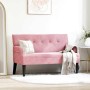 Banco Chesterfield Rosa 112 x 65,5 x 75 cm Terciopelo en Bancos | Comprar online en Foru.es