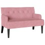 Banco Chesterfield Rosa 112 x 65,5 x 75 cm Terciopelo en Bancos | Comprar online en Foru.es