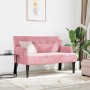 Banco Chesterfield Rosa 112 x 65,5 x 75 cm Terciopelo en Bancos | Comprar online en Foru.es