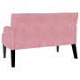 Banco Chesterfield Rosa 112 x 65,5 x 75 cm Terciopelo en Bancos | Comprar online en Foru.es