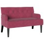 Banco Chesterfield Rojo vino 112 x 65,5 x 75 cm Terciopelo en Bancos | Comprar online en Foru.es