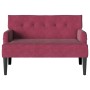 Banco Chesterfield Rojo vino 112 x 65,5 x 75 cm Terciopelo en Bancos | Comprar online en Foru.es