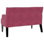Banco Chesterfield Rojo vino 112 x 65,5 x 75 cm Terciopelo en Bancos | Comprar online en Foru.es