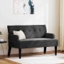 Banco Chesterfield Negro 112 x 65,5 x 75 cm Terciopelo en Bancos | Comprar online en Foru.es