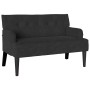 Banco Chesterfield Negro 112 x 65,5 x 75 cm Terciopelo en Bancos | Comprar online en Foru.es