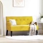 Banco Chesterfield Amarillo 112 x 65,5 x 75 cm Terciopelo en Bancos | Comprar online en Foru.es