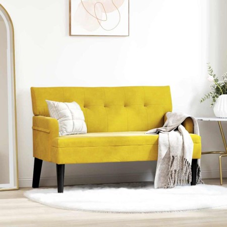 Banco Chesterfield Amarillo 112 x 65,5 x 75 cm Terciopelo en Bancos | Comprar online en Foru.es