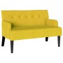 Banco Chesterfield Amarillo 112 x 65,5 x 75 cm Terciopelo en Bancos | Comprar online en Foru.es