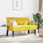 Banco Chesterfield Amarillo 112 x 65,5 x 75 cm Terciopelo en Bancos | Comprar online en Foru.es