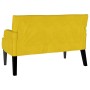 Banco Chesterfield Amarillo 112 x 65,5 x 75 cm Terciopelo en Bancos | Comprar online en Foru.es