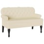Banco Chesterfield Crema 119.5 x 64.5 x 75 cm Cuero sintético en Bancos | Comprar online en Foru.es