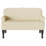 Banco Chesterfield Crema 119.5 x 64.5 x 75 cm Cuero sintético en Bancos | Comprar online en Foru.es