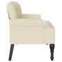 Banco Chesterfield Crema 119.5 x 64.5 x 75 cm Cuero sintético en Bancos | Comprar online en Foru.es