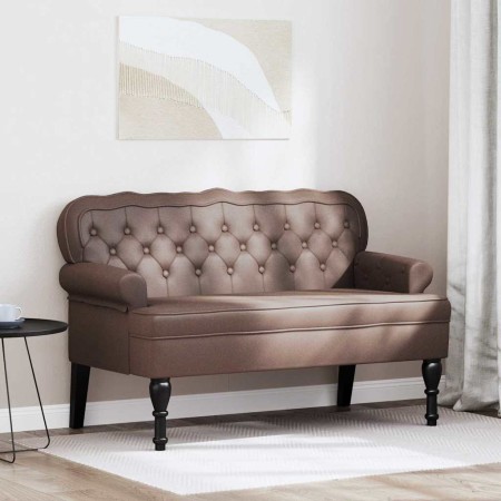 Banco Chesterfield Marrón 119.5 x 64.5 x 75 cm Cuero sintético en Bancos | Comprar online en Foru.es