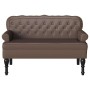 Banco Chesterfield Marrón 119.5 x 64.5 x 75 cm Cuero sintético en Bancos | Comprar online en Foru.es