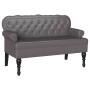 Banco Chesterfield Gris 119.5 x 64.5 x 75 cm Cuero sintético en Bancos | Comprar online en Foru.es