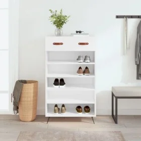 Zapatero madera de ingeniería blanco 60x35x105 cm de vidaXL, Armarios y almacenamiento - Ref: Foro24-829580, Precio: 59,39 €,...