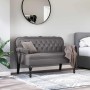 Banco Chesterfield Gris 119.5 x 64.5 x 75 cm Cuero sintético en Bancos | Comprar online en Foru.es