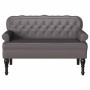 Banco Chesterfield Gris 119.5 x 64.5 x 75 cm Cuero sintético en Bancos | Comprar online en Foru.es