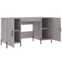 Escritorio madera de ingeniería gris Sonoma 140x50x75 cm de vidaXL, Escritorios - Ref: Foro24-829562, Precio: 128,43 €, Descu...