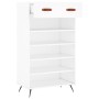 Zapatero madera de ingeniería blanco 60x35x105 cm de vidaXL, Armarios y almacenamiento - Ref: Foro24-829580, Precio: 59,96 €,...