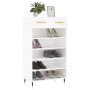 Zapatero madera de ingeniería blanco 60x35x105 cm de vidaXL, Armarios y almacenamiento - Ref: Foro24-829588, Precio: 91,16 €,...