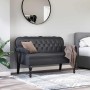 Banco Chesterfield Negro 119.5 x 64.5 x 75 cm Cuero sintético en Bancos | Comprar online en Foru.es