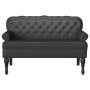 Banco Chesterfield Negro 119.5 x 64.5 x 75 cm Cuero sintético en Bancos | Comprar online en Foru.es
