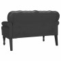 Banco Chesterfield Negro 119.5 x 64.5 x 75 cm Cuero sintético en Bancos | Comprar online en Foru.es