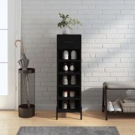 Zapatero madera de ingeniería negro 30x35x105 cm de vidaXL, Armarios y almacenamiento - Ref: Foro24-829685, Precio: 47,98 €, ...