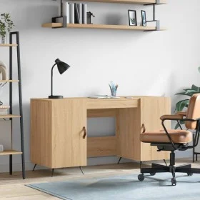 Escritorio madera de ingeniería roble Sonoma 140x50x75 cm de vidaXL, Escritorios - Ref: Foro24-829519, Precio: 111,47 €, Desc...